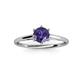 3 - Verena 6.50 mm Round Iolite Solitaire Engagement Ring 