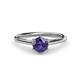 1 - Verena 6.50 mm Round Iolite Solitaire Engagement Ring 