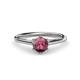 1 - Verena 6.50 mm Round Rhodolite Garnet Solitaire Engagement Ring 