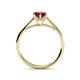 5 - Verena 6.50 mm Round Rhodolite Garnet Solitaire Engagement Ring 