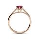 5 - Verena 6.50 mm Round Rhodolite Garnet Solitaire Engagement Ring 
