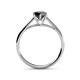 5 - Verena 6.00 mm Round Black Diamond Solitaire Engagement Ring 