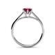 5 - Verena 6.50 mm Round Rhodolite Garnet Solitaire Engagement Ring 