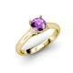 4 - Corona Amethyst Solitaire Engagement Ring 