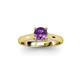 3 - Corona Amethyst Solitaire Engagement Ring 