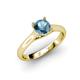 4 - Corona Blue Topaz Solitaire Engagement Ring 