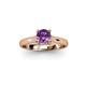 3 - Corona Amethyst Solitaire Engagement Ring 