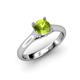 4 - Corona Peridot Solitaire Engagement Ring 