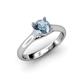 4 - Corona Aquamarine Solitaire Engagement Ring 