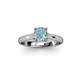 3 - Corona Aquamarine Solitaire Engagement Ring 
