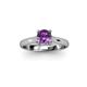 3 - Corona Amethyst Solitaire Engagement Ring 