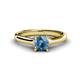 1 - Corona Blue Topaz Solitaire Engagement Ring 