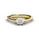 1 - Corona White Sapphire Solitaire Engagement Ring 