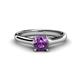 1 - Corona Amethyst Solitaire Engagement Ring 