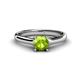 1 - Corona Peridot Solitaire Engagement Ring 