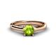 1 - Corona Peridot Solitaire Engagement Ring 