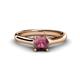 1 - Corona Rhodolite Garnet Solitaire Engagement Ring 