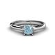 1 - Corona Aquamarine Solitaire Engagement Ring 