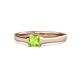 1 - Jemima Princess Cut Peridot Solitaire Engagement Ring 
