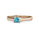 1 - Jemima Princess Cut London Blue Topaz Solitaire Engagement Ring 