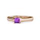 1 - Jemima Princess Cut Amethyst Solitaire Engagement Ring 