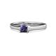 1 - Jemima Princess Cut Iolite Solitaire Engagement Ring 