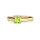 1 - Jemima Princess Cut Peridot Solitaire Engagement Ring 