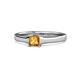 1 - Jemima Princess Cut Citrine Solitaire Engagement Ring 