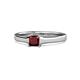 1 - Jemima Princess Cut Red Garnet Solitaire Engagement Ring 