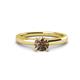 1 - Kyle 6.50 mm Round Smoky Quartz Solitaire Engagement Ring 