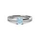 1 - Kyle 6.50 mm Round Aquamarine Solitaire Engagement Ring 