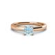 1 - Kyle 6.50 mm Round Aquamarine Solitaire Engagement Ring 