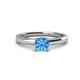 1 - Kyle 6.50 mm Round Blue Topaz Solitaire Engagement Ring 