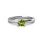 1 - Kyle 6.50 mm Round Peridot Solitaire Engagement Ring 