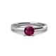 1 - Kyle 6.50 mm Round Rhodolite Garnet Solitaire Engagement Ring 