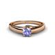 1 - Nixie 0.47 ct Tanzanite Round (5.00 mm) Solitaire Engagement Ring  
