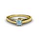 1 - Nixie 0.40 ct Aquamarine Round (5.00 mm) Solitaire Engagement Ring  