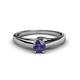 1 - Nixie 0.40 ct Iolite Round (5.00 mm) Solitaire Engagement Ring  