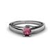 1 - Nixie 0.50 ct Rhodolite Garnet Round (5.00 mm) Solitaire Engagement Ring  