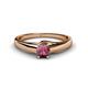 1 - Nixie 0.50 ct Rhodolite Garnet Round (5.00 mm) Solitaire Engagement Ring  