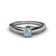 1 - Nixie 0.40 ct Aquamarine Round (5.00 mm) Solitaire Engagement Ring  