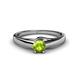 1 - Nixie 0.50 ct Peridot Round (5.00 mm) Solitaire Engagement Ring  