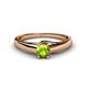 1 - Nixie 0.50 ct Peridot Round (5.00 mm) Solitaire Engagement Ring  