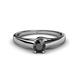 1 - Nixie 0.50 ct Black Diamond Round (5.00 mm) Solitaire Engagement Ring  
