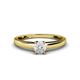 1 - Ilone White Sapphire Solitaire Engagement Ring 