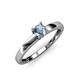 4 - Ilone Aquamarine Solitaire Engagement Ring 
