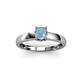 3 - Ilone Aquamarine Solitaire Engagement Ring 