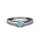 1 - Ilone Aquamarine Solitaire Engagement Ring 