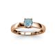 3 - Ilone Aquamarine Solitaire Engagement Ring 