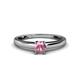 1 - Ilone Pink Tourmaline Solitaire Engagement Ring 